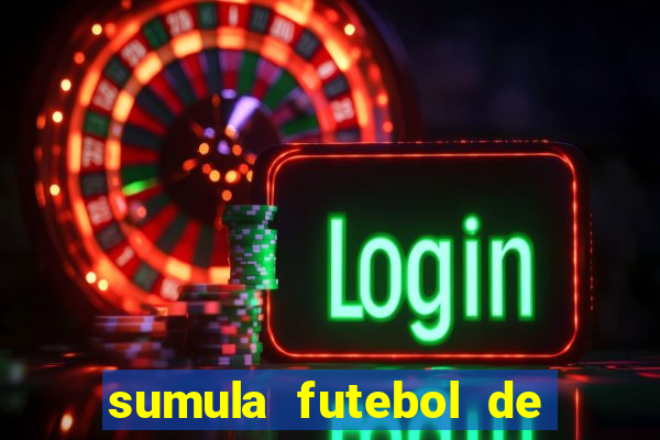 sumula futebol de campo word